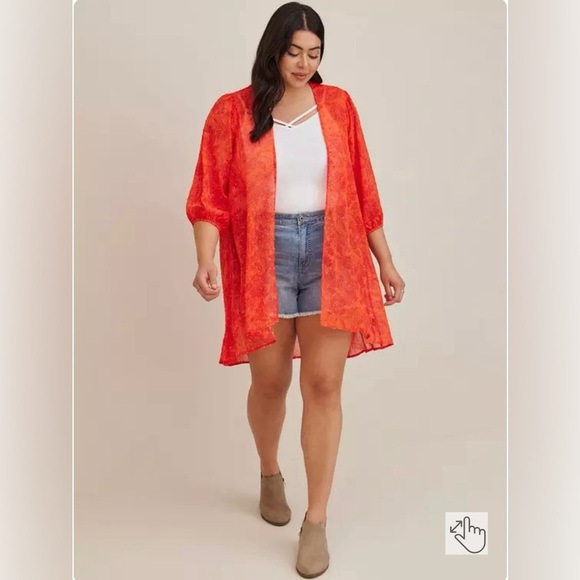 Torrid blouson sleeve kimono size 5 NWT - Picture 1 of 11